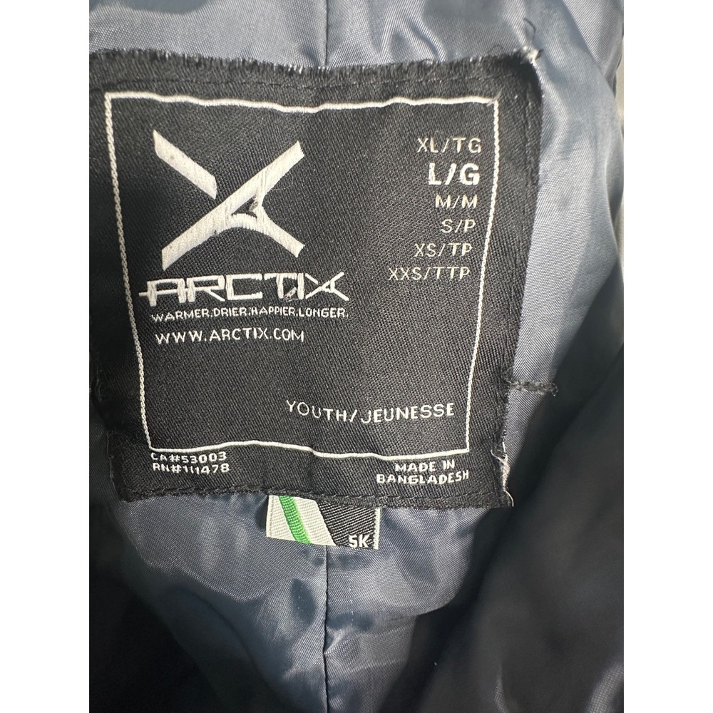 Arctix Youth Snow Bibs Black Insulated Winter Overalls Size Large L/G - Picture 4 of 9